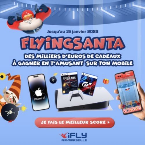 flyingsanta jeu flyinsanta Noël ifly Aix Marseille